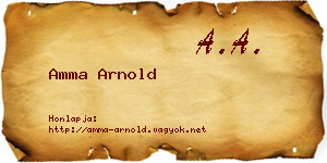 Amma Arnold névjegykártya