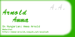 arnold amma business card